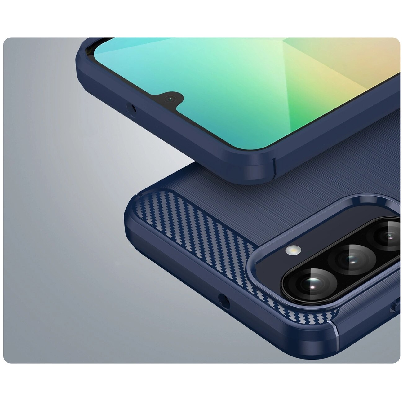 Carcasa Flexible Carbon compatibila cu Samsung Galaxy A26 5G Blue