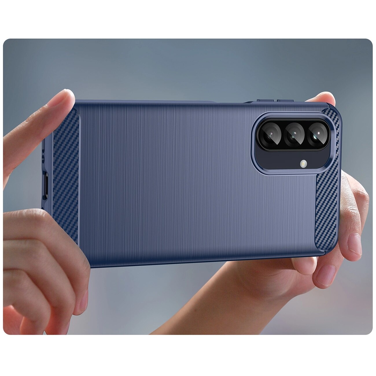 Carcasa Flexible Carbon compatibila cu Samsung Galaxy A26 5G Blue