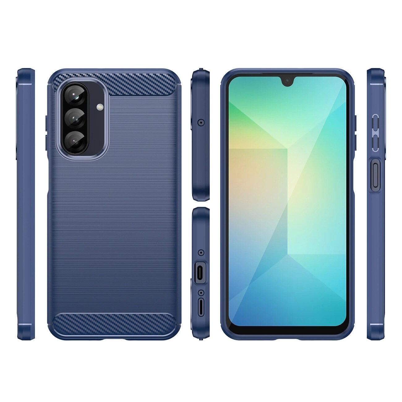 Carcasa Flexible Carbon compatibila cu Samsung Galaxy A26 5G Blue