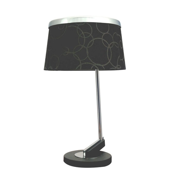 Lampa de masa Candellux IMPRESJA, Metal si tesatura, Negru, 51x30x30cm, Set 1 bucata