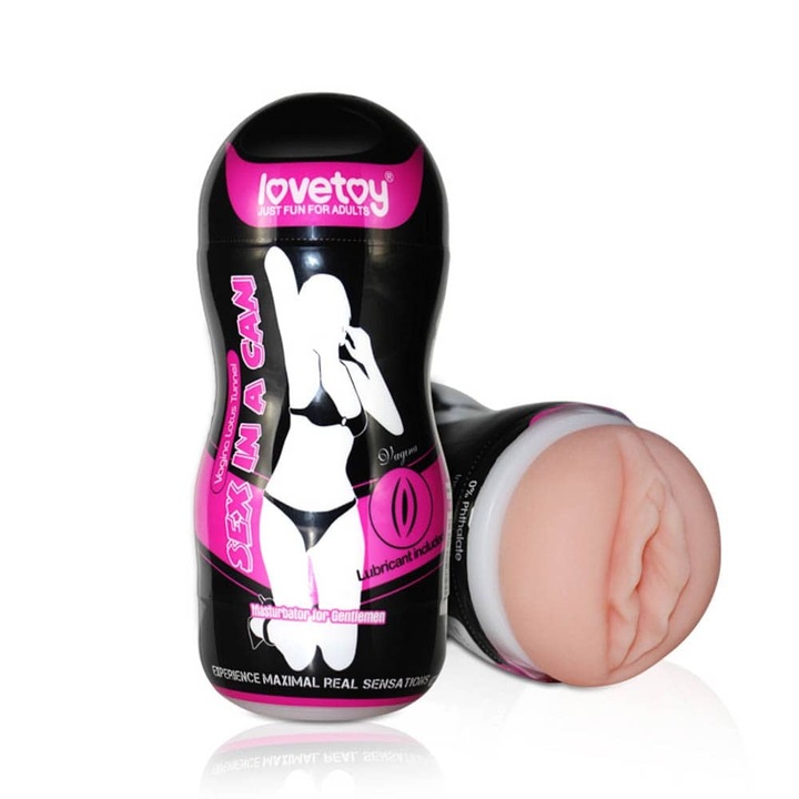 Lovetoy Sex In A Can vagina maszturbátor, 16-20 cm, hús