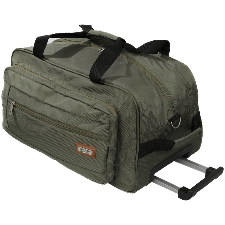 Geanta de voiaj tip troler Ella Icon Atena, 55x30x30cm, verde