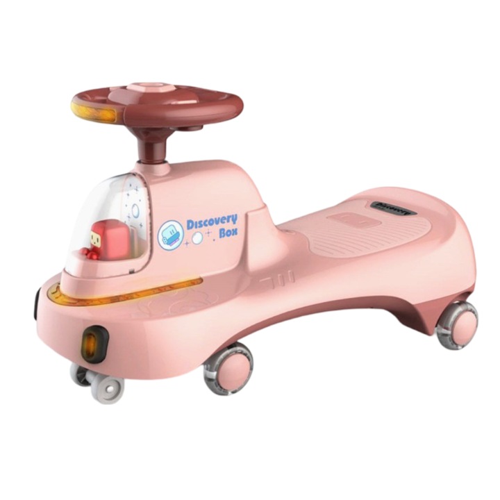 Masinuta pentru copii Mixbo Little cu functie de trotineta, fara pedale, roz