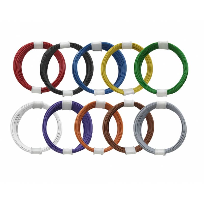 Set Riglete Cabluri Set 10 cabluri x 10 metri, PVC, litat, 0.04mmp - eMAG.ro
