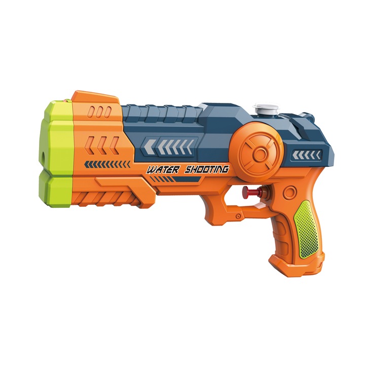 Pistol cu apa, jucarie, actiune prin pompa, portocalie, 350ml