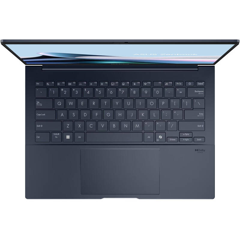 Laptop ASUS Zenbook 14 UX3405CA cu procesor Intel® Core™ Ultra 9 285H pana la 5.4GHz, 14'', FHD, 120Hz, OLED, Touch, 16GB LPDDR5X, 1TB SSD, Intel® Arc™ Graphics, Windows 11 Pro, Ponder Blue
