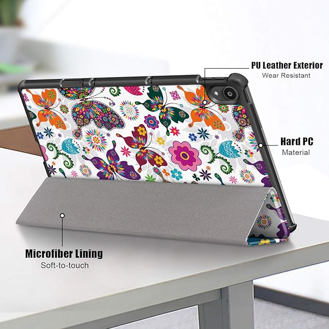 Husa Sigloo pentru tableta Lenovo Tab P11 Gen2(TB-350), 11.5 inch, Butterfly, Trifold, Smart Cover, Ultraslim
