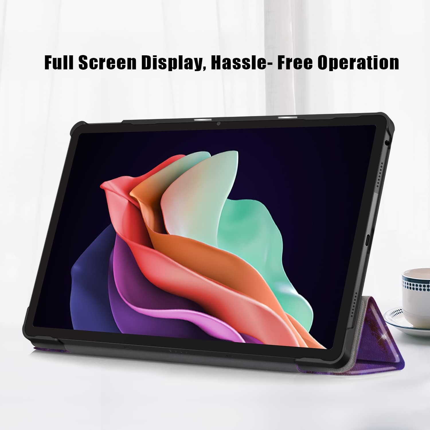 Husa Sigloo pentru tableta Lenovo Tab P11 Gen2(TB-350), 11.5 inch, Galaxy, Trifold, Smart Cover, Ultraslim