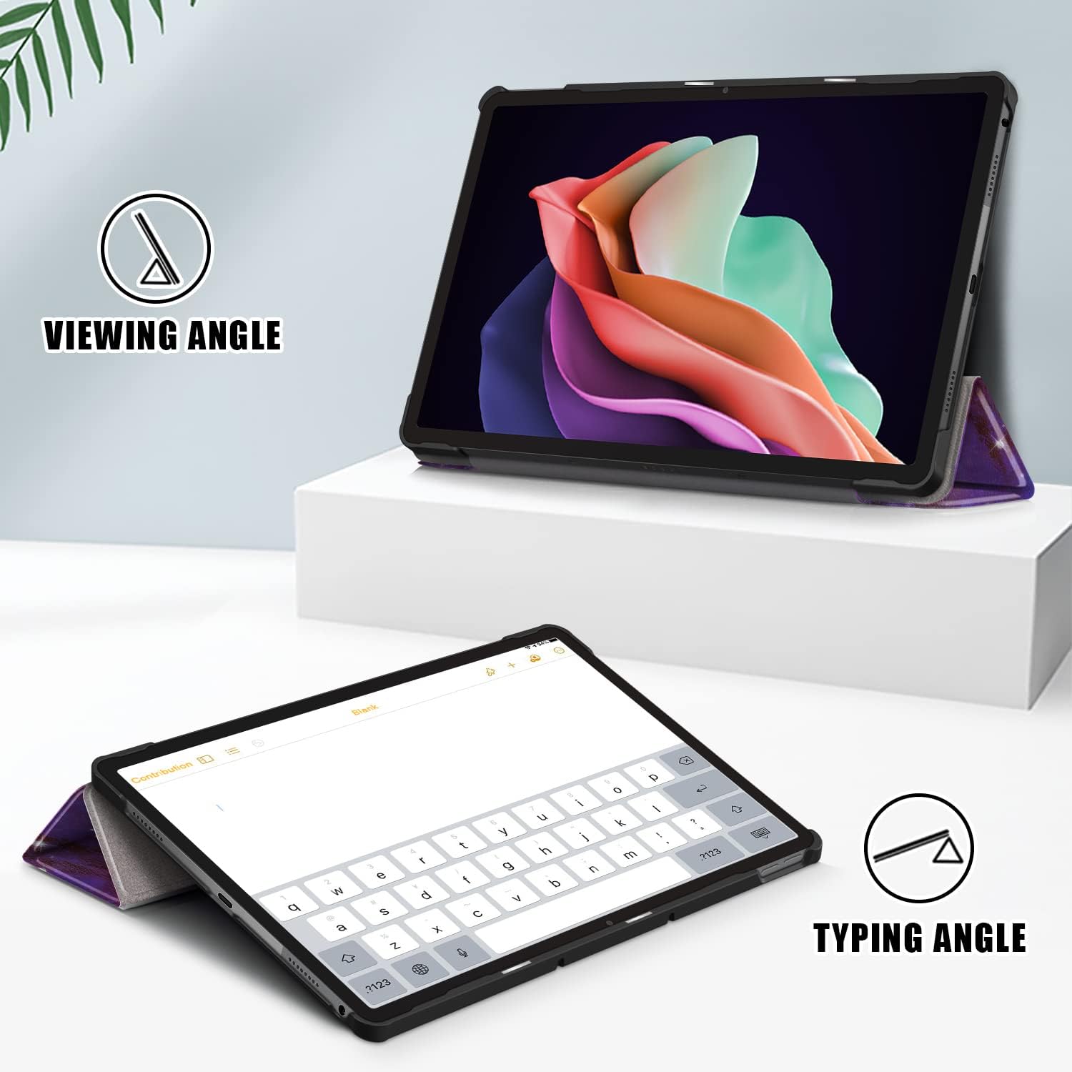 Husa Sigloo pentru tableta Lenovo Tab P11 Gen2(TB-350), 11.5 inch, Galaxy, Trifold, Smart Cover, Ultraslim