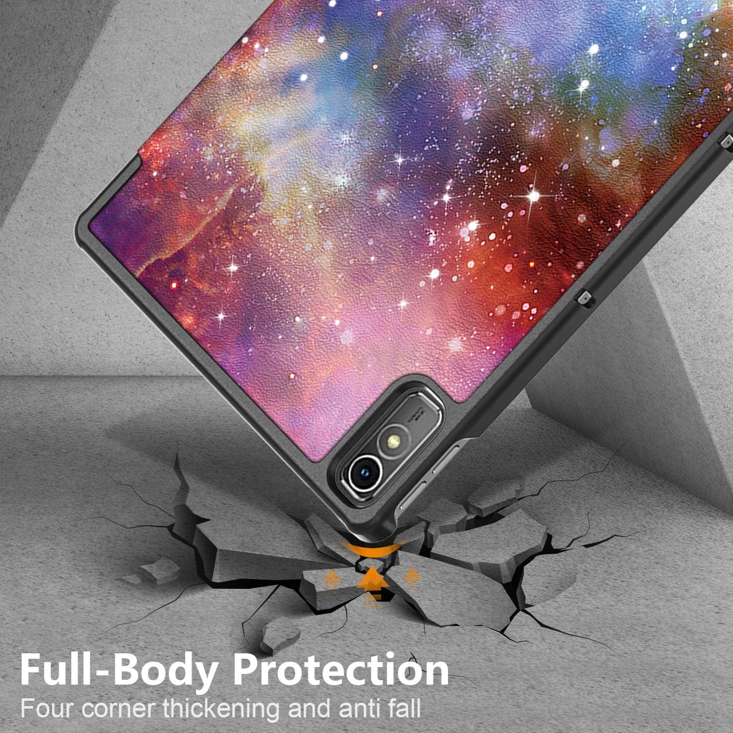 Husa Sigloo pentru tableta Lenovo Tab P11 Gen2(TB-350), 11.5 inch, Galaxy, Trifold, Smart Cover, Ultraslim