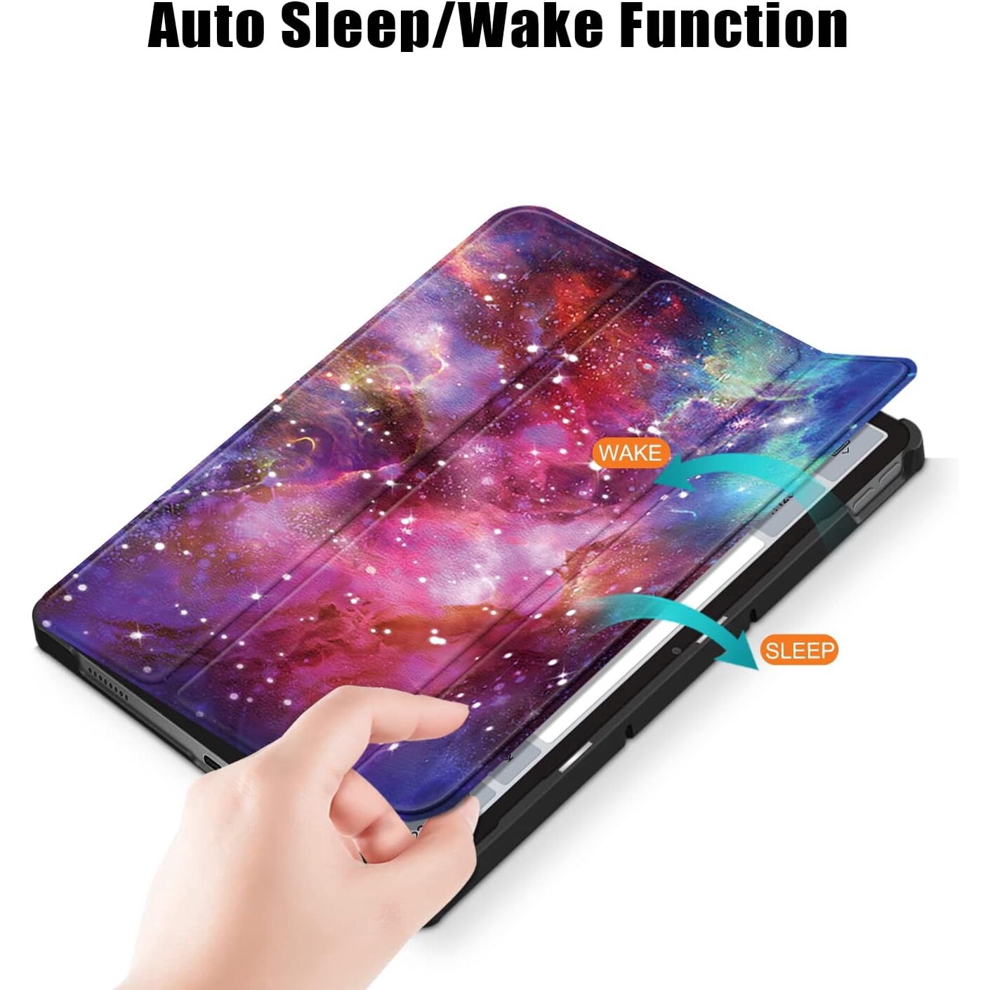 Husa Sigloo pentru tableta Lenovo Tab P11 Gen2(TB-350), 11.5 inch, Galaxy, Trifold, Smart Cover, Ultraslim