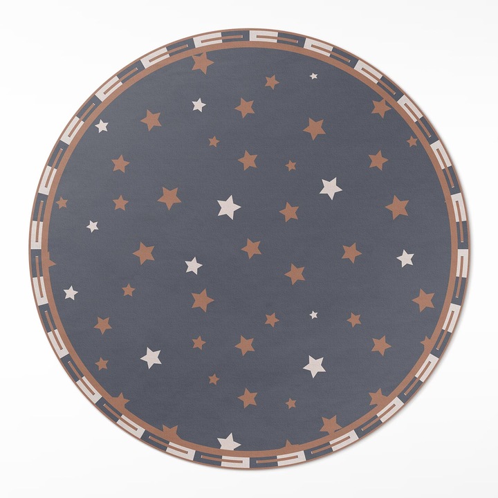 Covor de vinilacasa, Wallfluent, Stele pastelate, Gri, Ø 130 cm, Rotund, PVC, 010260360810000019779