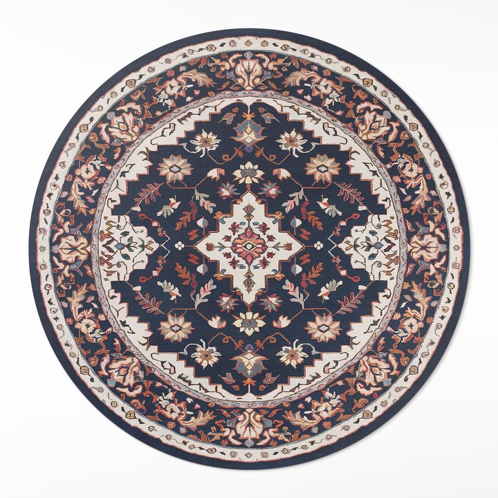 Covor de vinilacasa, Wallfluent, Decorativ, Maro, Ø 70 cm, Rotund, PVC, 010260360860000281926