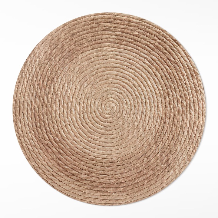 Covor de vinilacasa, Wallfluent, Linii de sir, Maro, Ø 120 cm, Rotund, PVC, 010260360800000282139