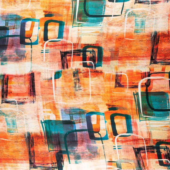 Tesatura pentru cusut fete de masa, perdele, rochii, taiata 150x50cm, Nuante De Portocaliu