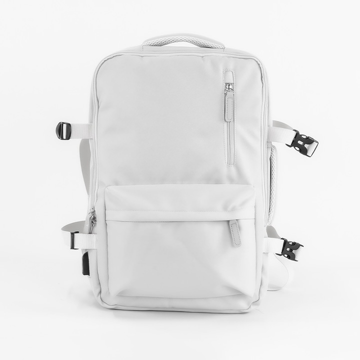 Ghiozdan alb cu 5 compartimente