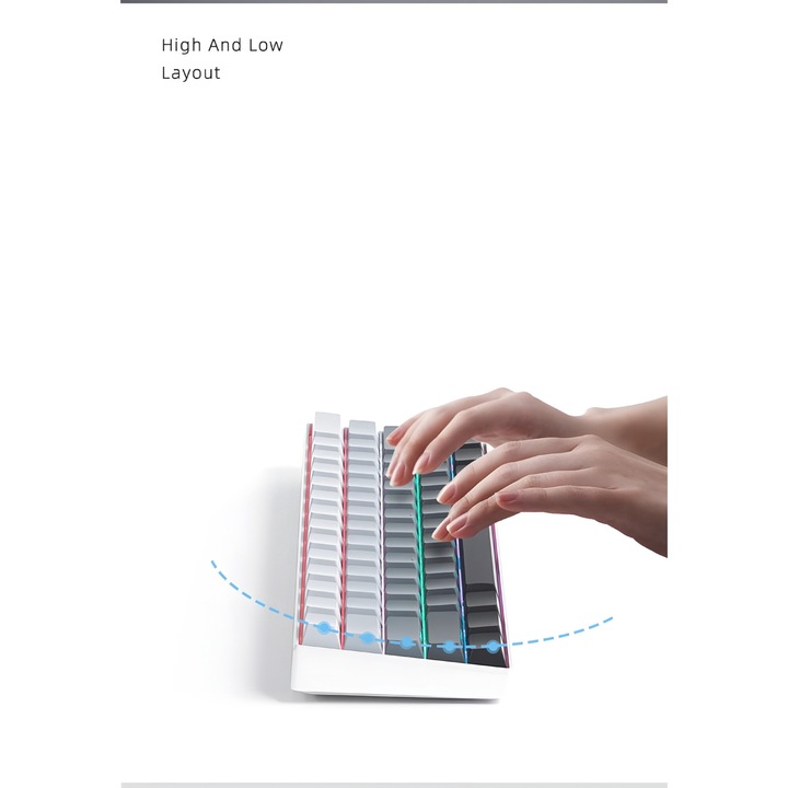 Tastatura Mecanica Gaming, Iluminare RGB, 87 taste, USB type-C, negru