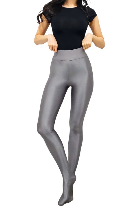 Colanti tip dresuri, Opak, cu aspect lucios satinat, Gri