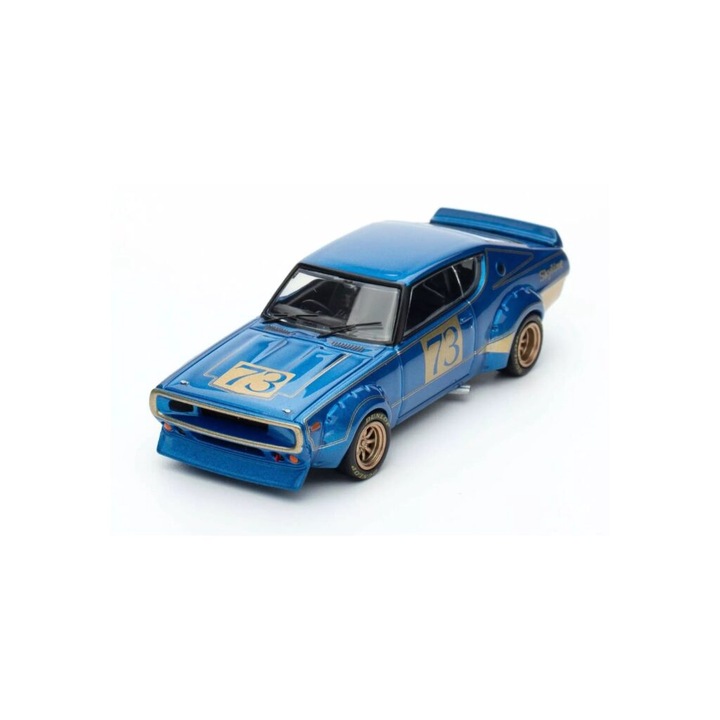 Nissan skyline 2000 gt-r (kpgc110) Kék modellautó 1:64 Inno64