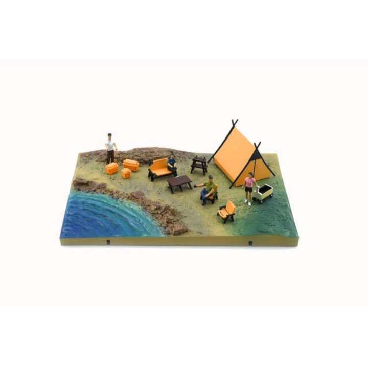 Diorama City Camp Side Orange 1:64 Bm Creations