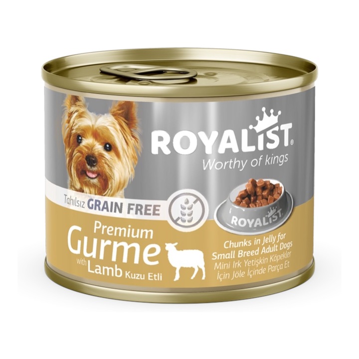 Hrana umeda pentru caini Royalist Fara Cereale conserva 200g