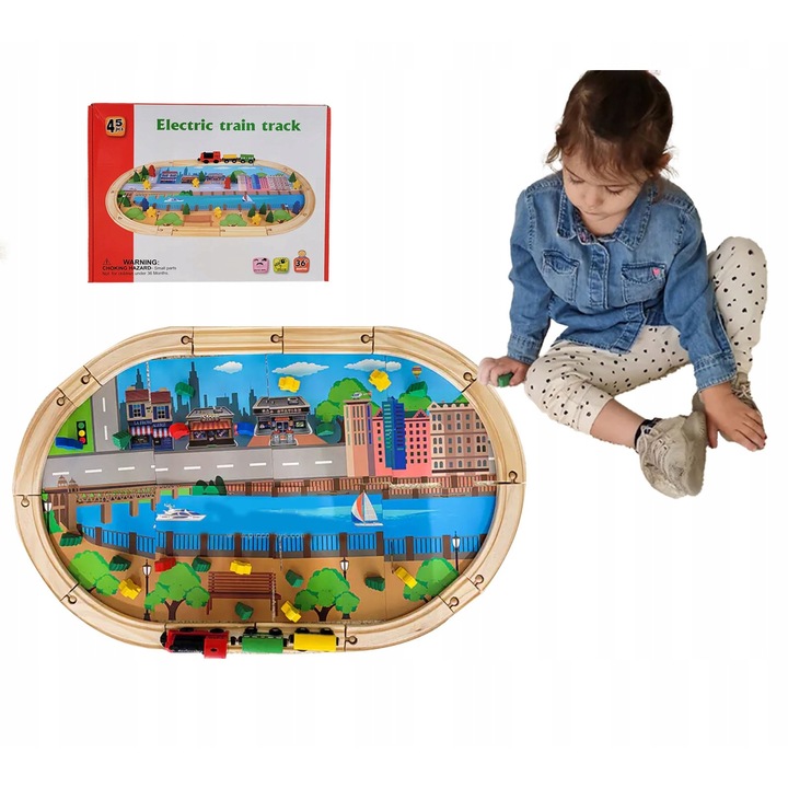 Circuit tren din lemn