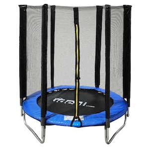 Trambulina pentru copii cu plasa de protectie IDL, FREEDOM JUNIOR JUMP COLLECTION, Diametru 140 cm, Fabricata din Otel, Echipata cu 30 de arcuri galvanizate de Sustinere ce suporta pana la 100 de Kg, Rezistenta la intemperii si la Razele UV, Certificat de