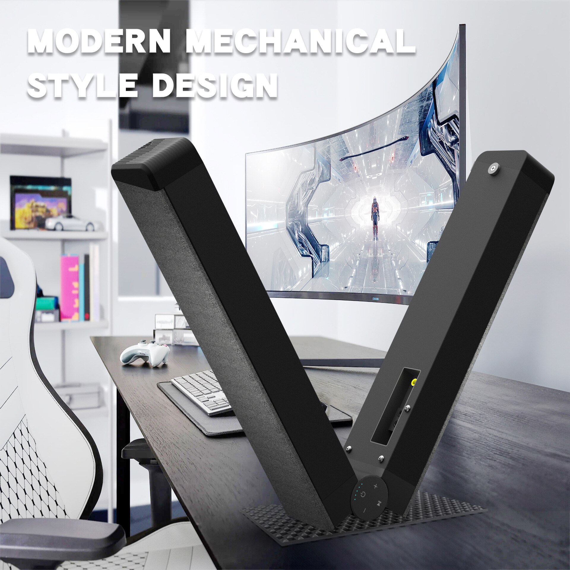 Difuzor de bar, conectivitate Bluetooth, FM, pliere la 180°, calitate a sunetului HIFI, interfata multifunctionala, negru
