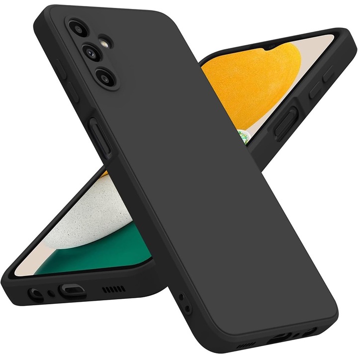 BestCase 0.8mm Slim Szilikon telefontok, kompatibilis modell Samsung Galaxy A26 Kamera védő, Fekete