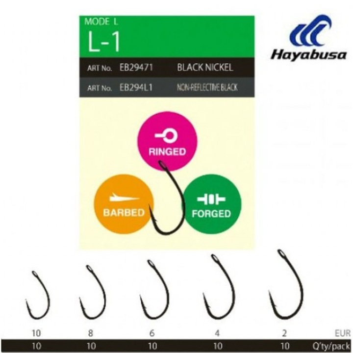 Carlige Hayabusa L1 Nonreflect Nr 4 10buc - 7149