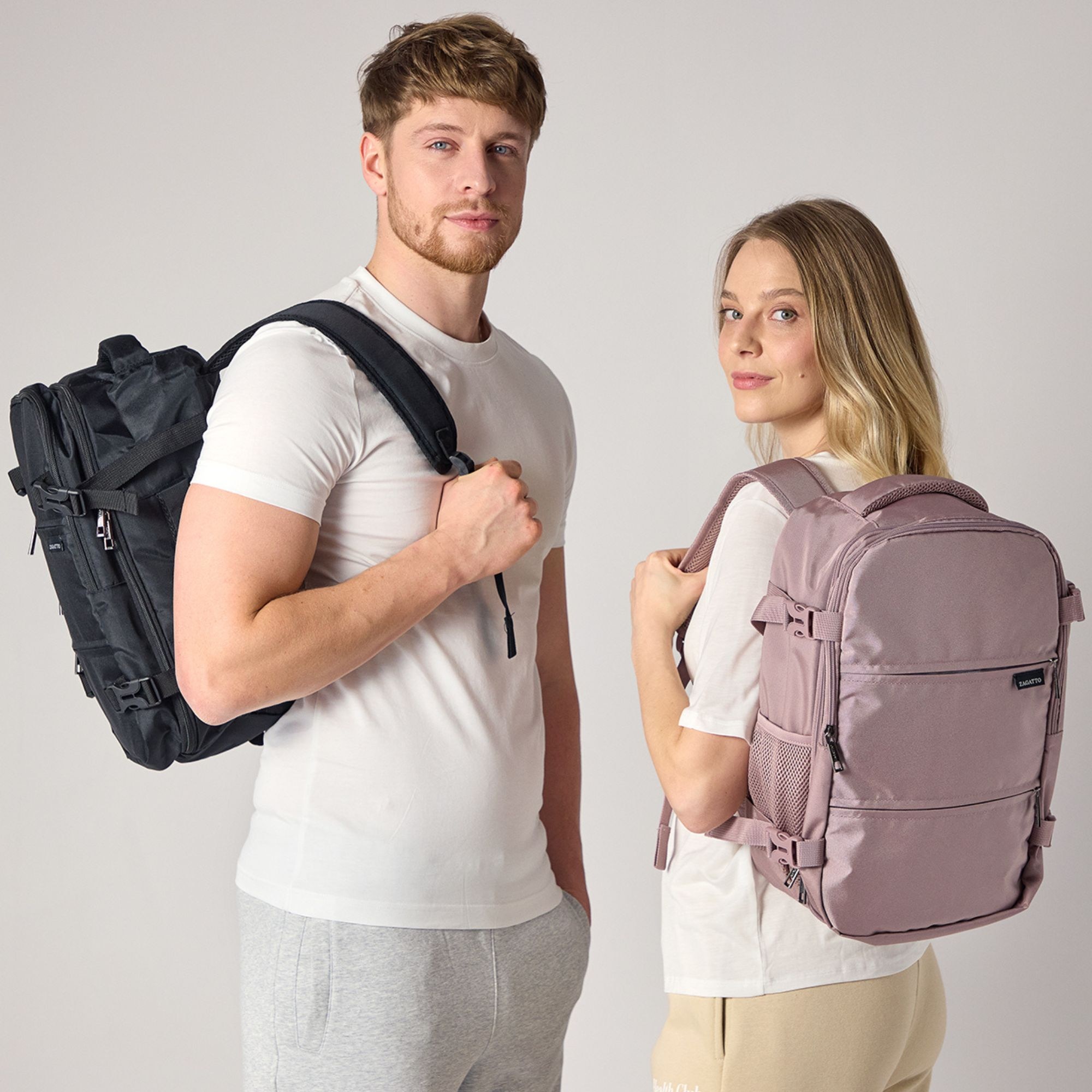 Rucsac voiaj, Zagatto, Roz, Bagaj mana 40x20x25 cm, Rucsac