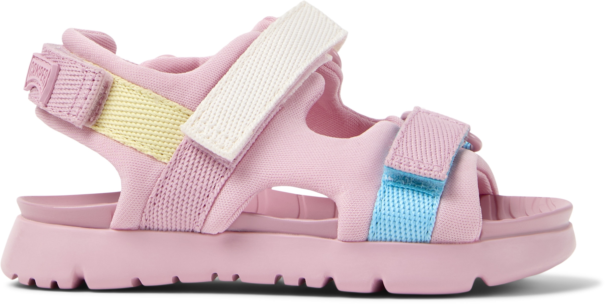 Camper, Sandale cu inchidere velcro Oruga, Roz, 21 EU