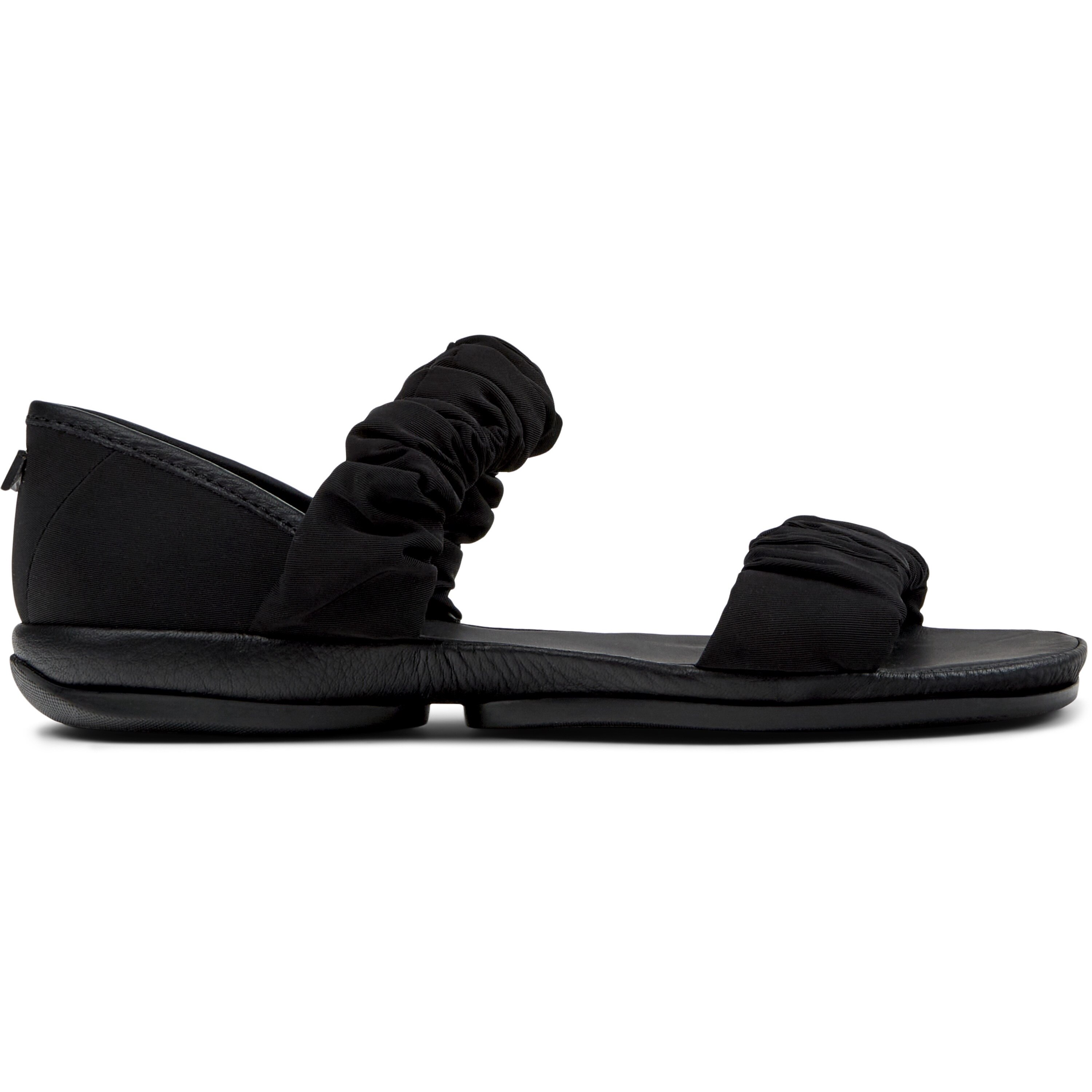 Camper, Sandale cu talpa plata Right Nina, Negru, 39