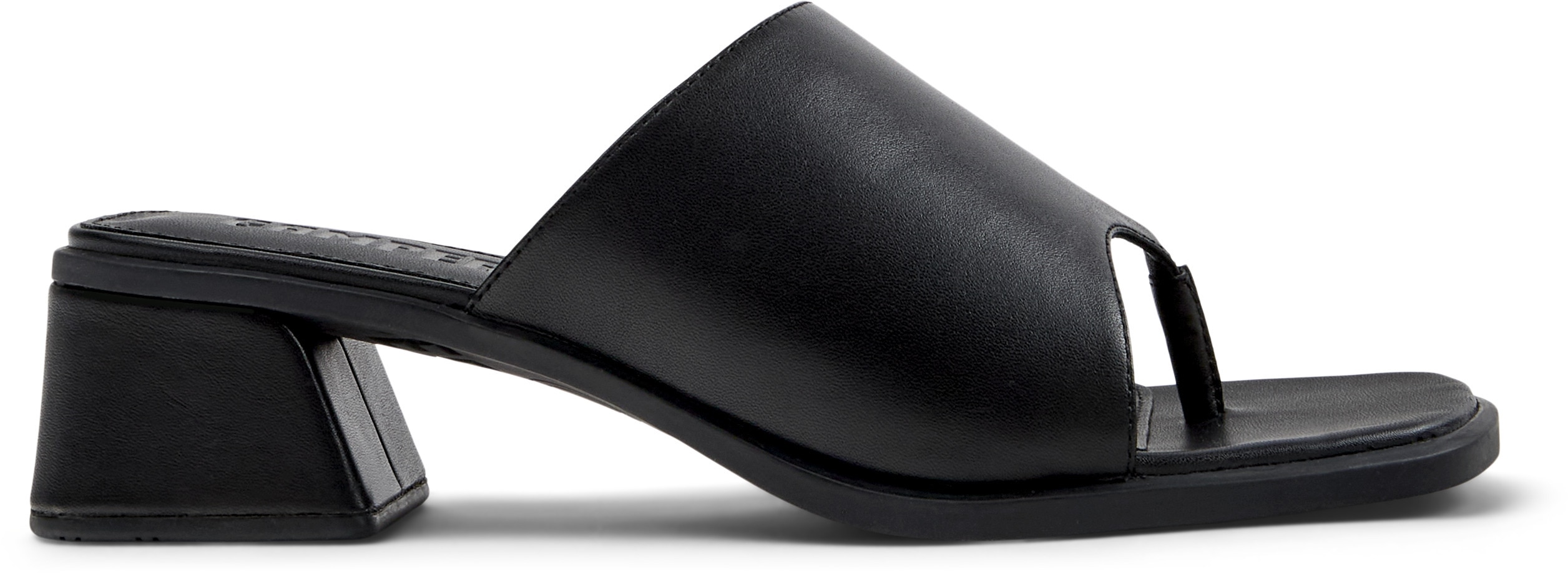 Camper, Sandale din piele cu toc masiv Kora, Negru, 37