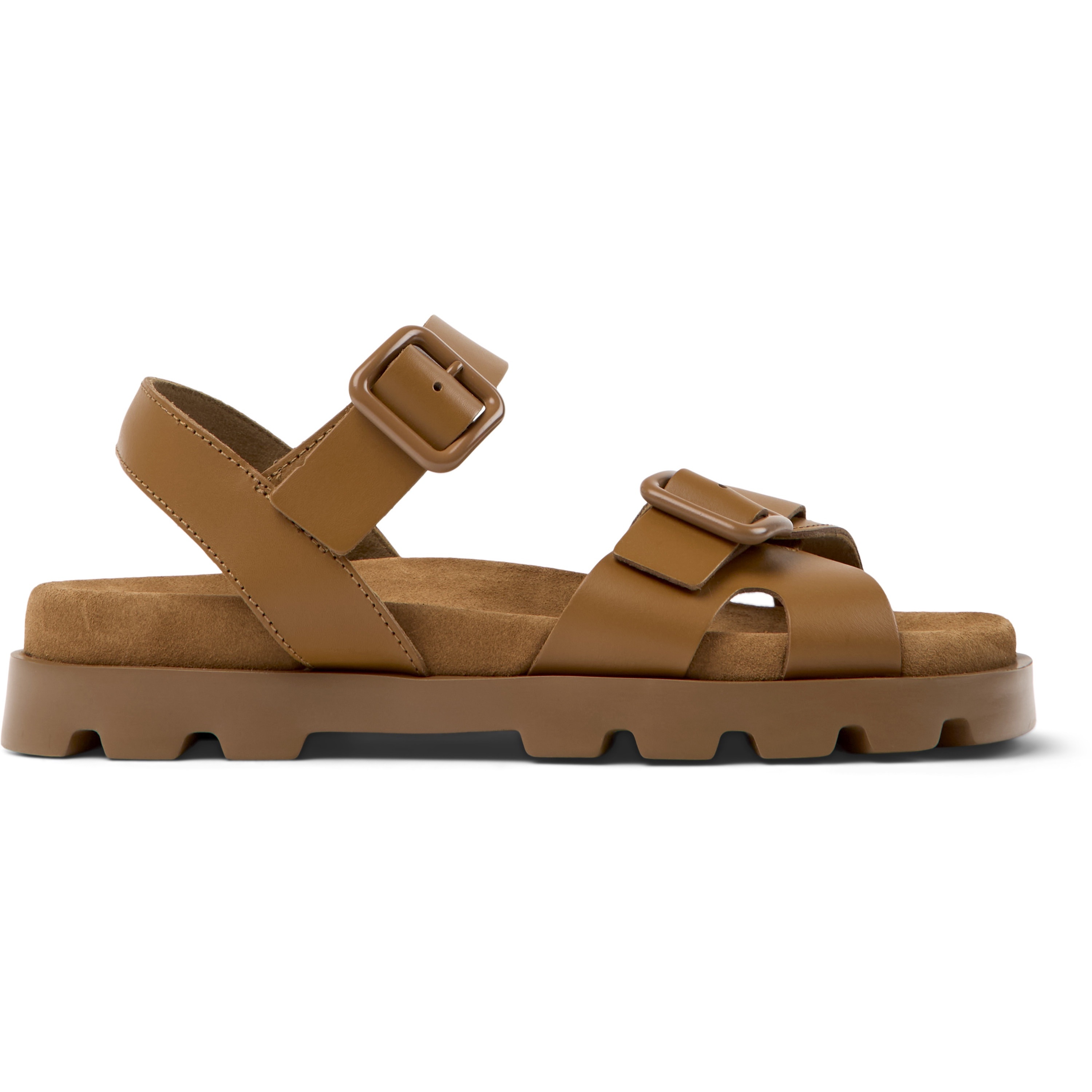 Camper, Sandale din piele Brutus, Maro, 37