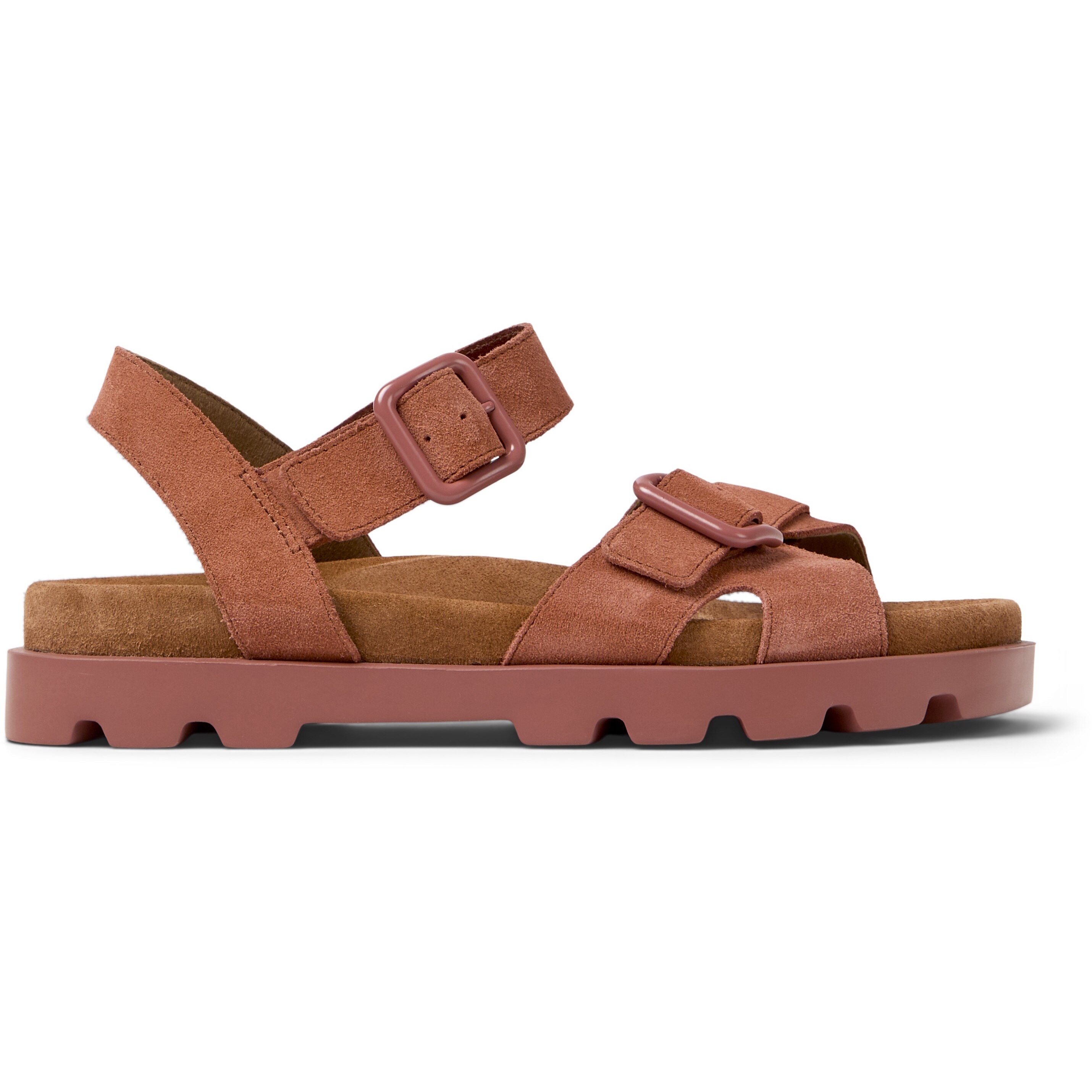 Camper, Sandale din piele intoarsa Brutus, Rosu, 36