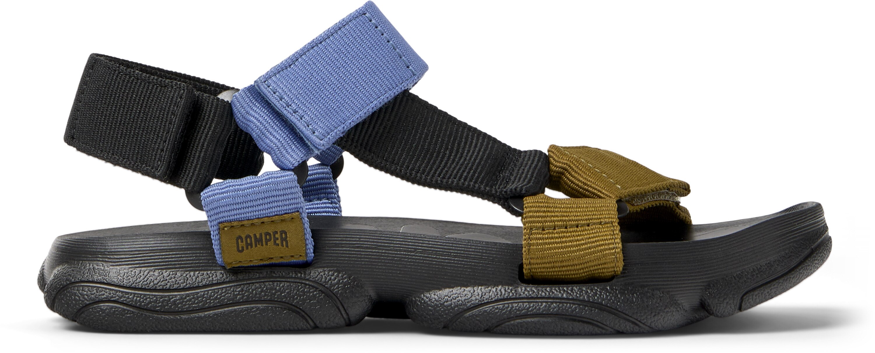 Camper, Sandale cu inchidere velcro Karst, Negru, 36