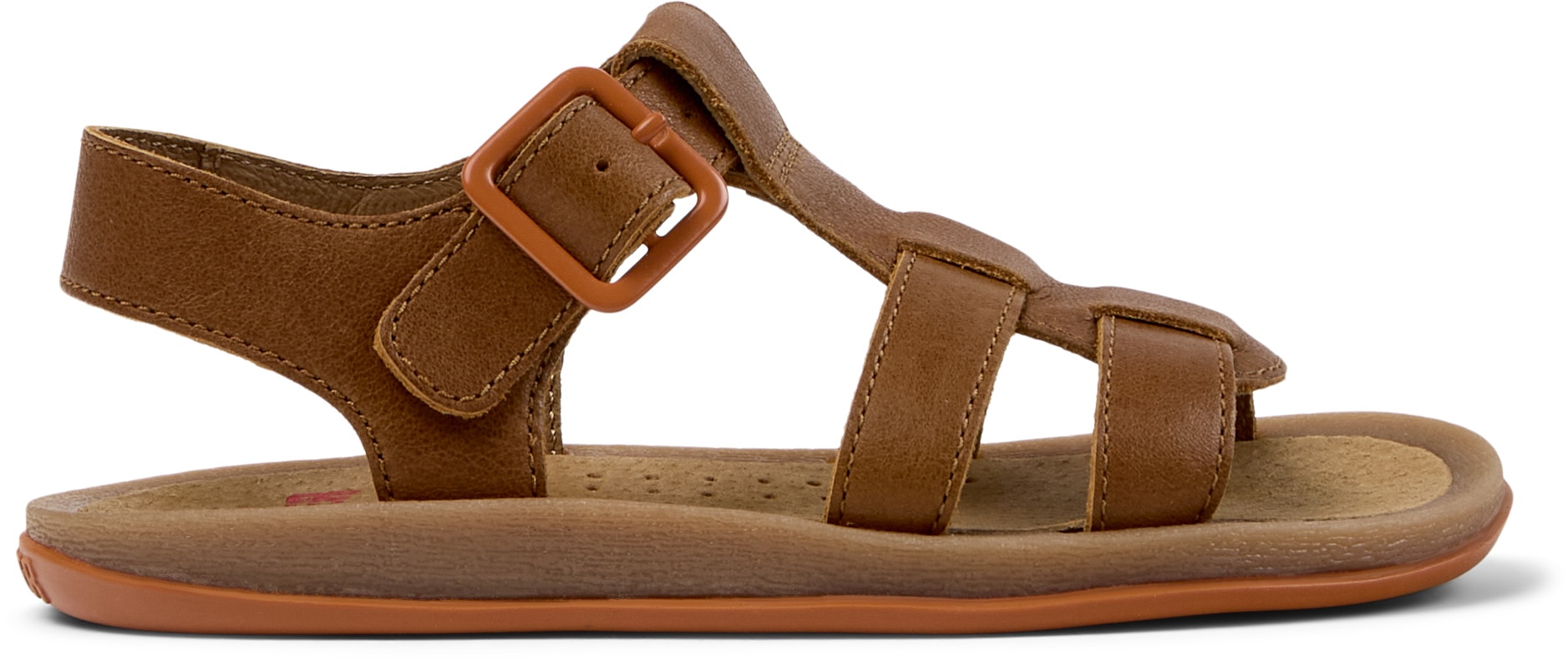 Camper, Sandale de piele Bicho, Maro, 30 EU