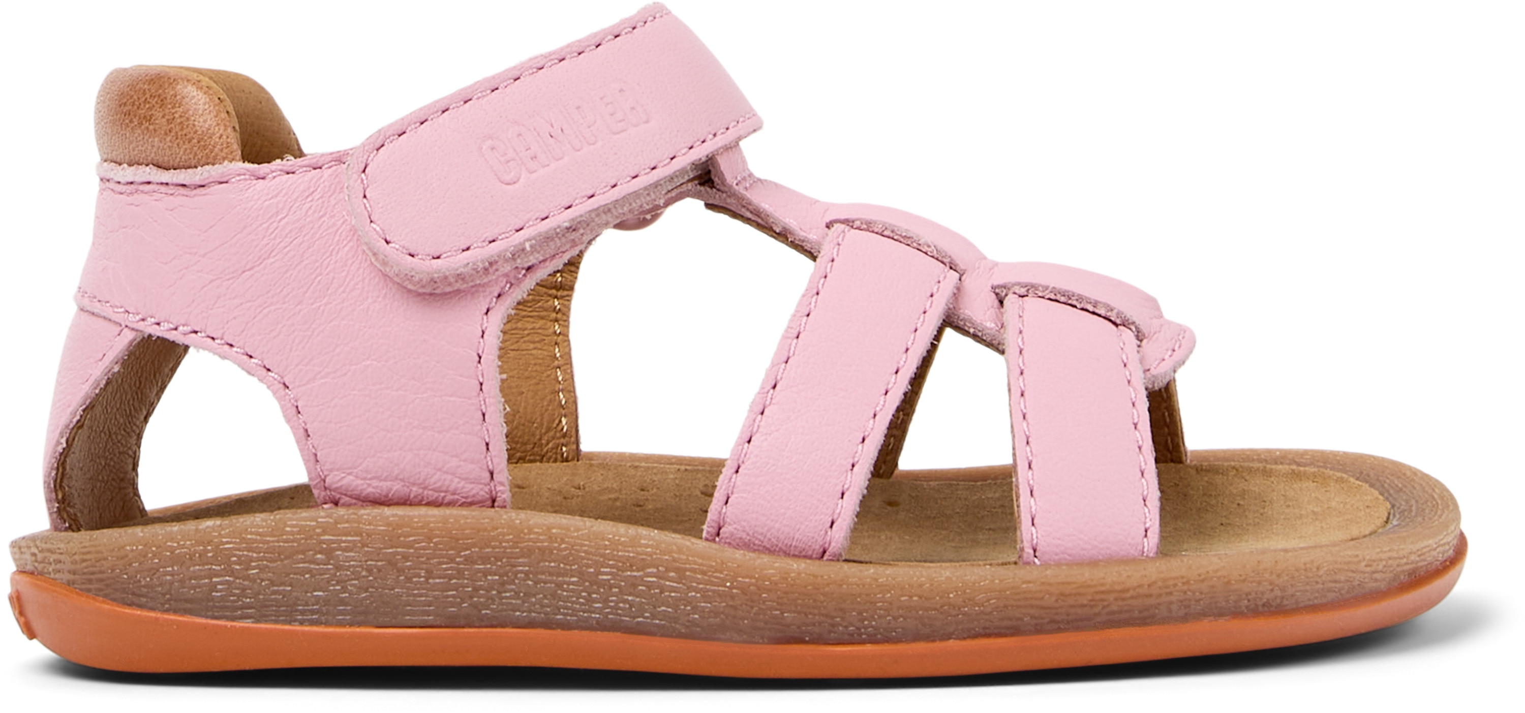 Camper, Sandale de piele cu velcro Bicho Bicho, Roz, 26 EU