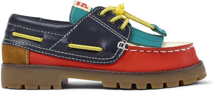 Camper, Pantofi din piele si piele intoarsa Bobo Choses, Rosu, 33 EU