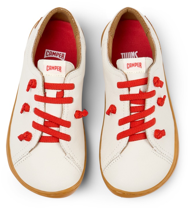 Camper, Pantofi sport slip-on de piele Peu Cami, Alb