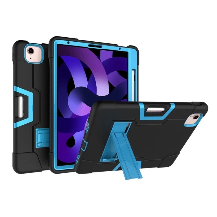 Husa tableta Pancerne pentru iPad Pro 12,9", cu suport si loc pentru rand, albastra, 3 piese