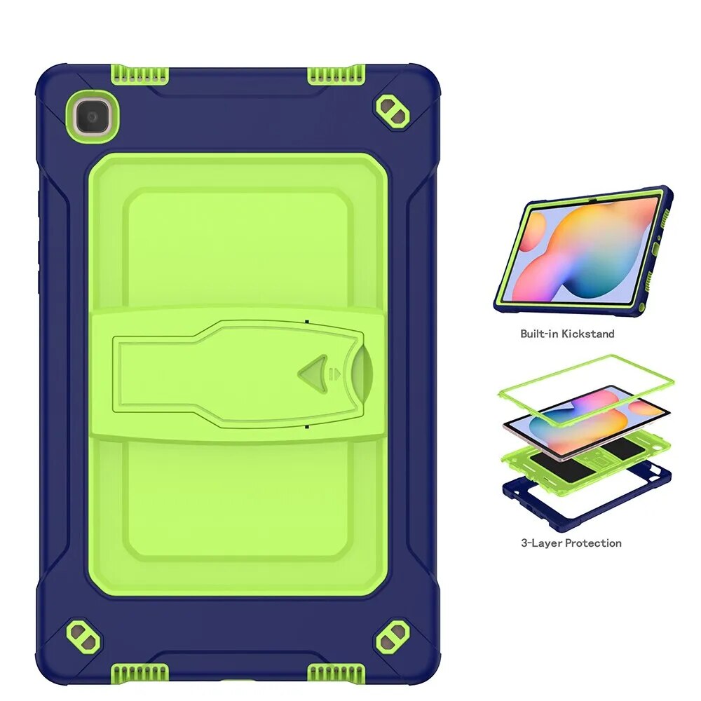 Etui Pancerne pentru iPad 10.2" cu Podstawka, Verde, 3 piese