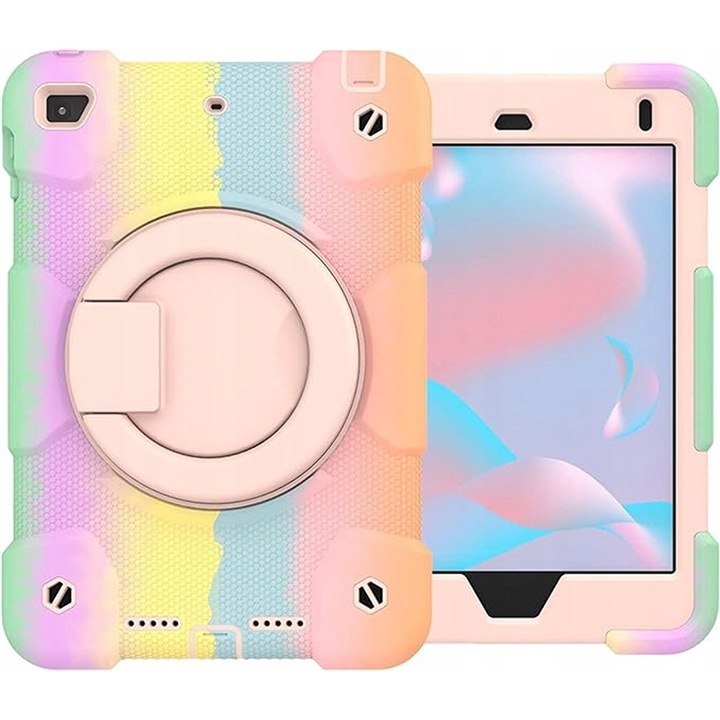 Калъф за iPad Mini 5/4 7.9", 3 слоя, въртяща се стойка, държач за стилус, черен