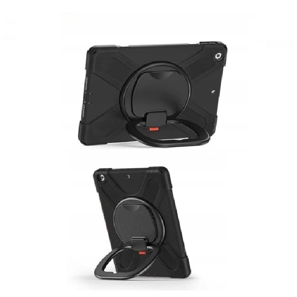 Husa tableta 12,9", cu suport si curea, neagra, trei straturi de protectie