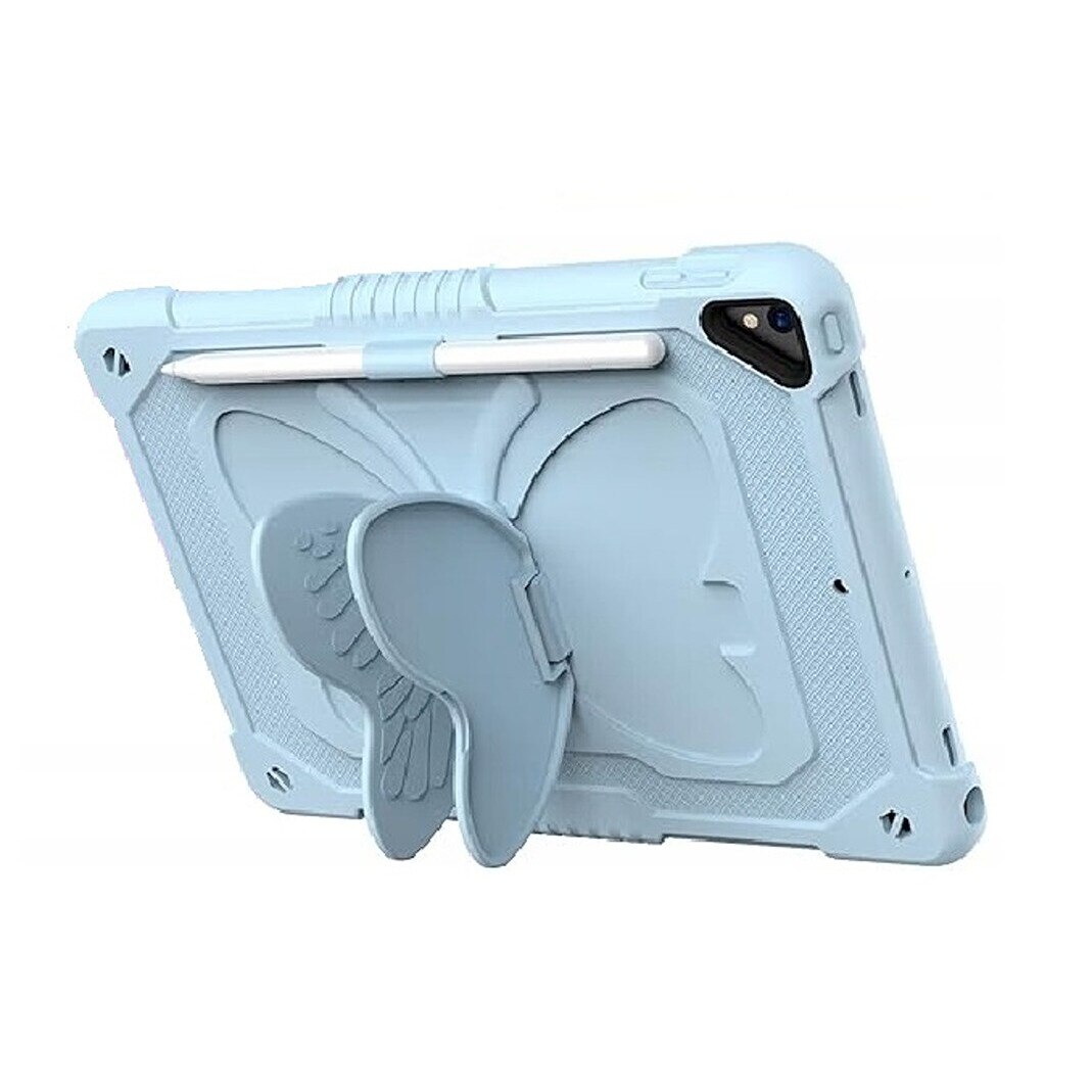 Husa tableta 10.2", albastra, cu suport si curea de umar, trei straturi de protectie