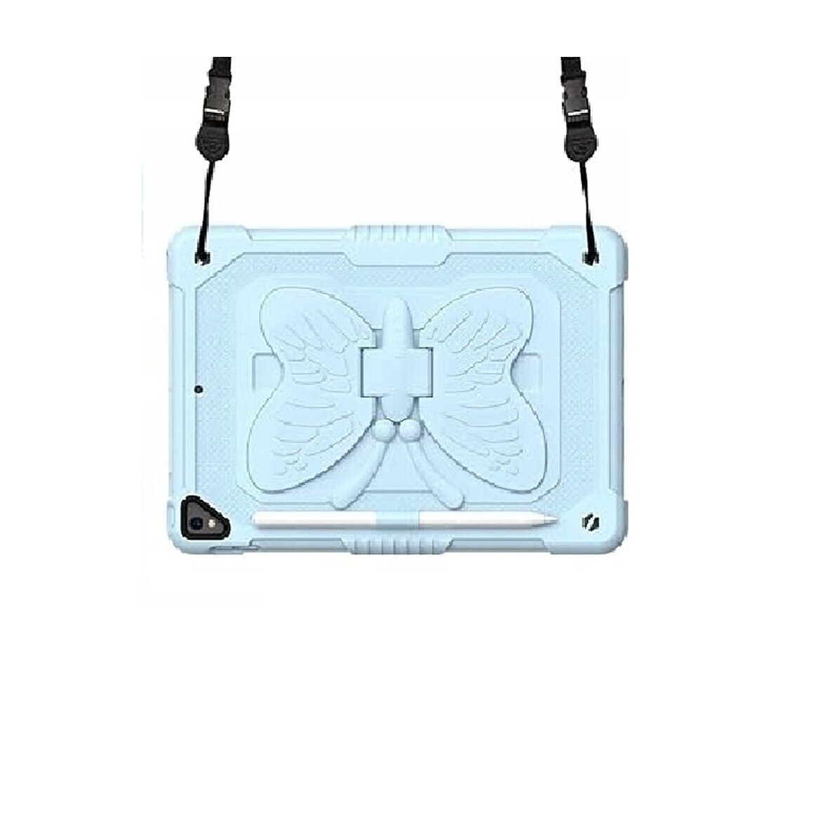 Husa tableta 10.2", albastra, cu suport si curea de umar, trei straturi de protectie