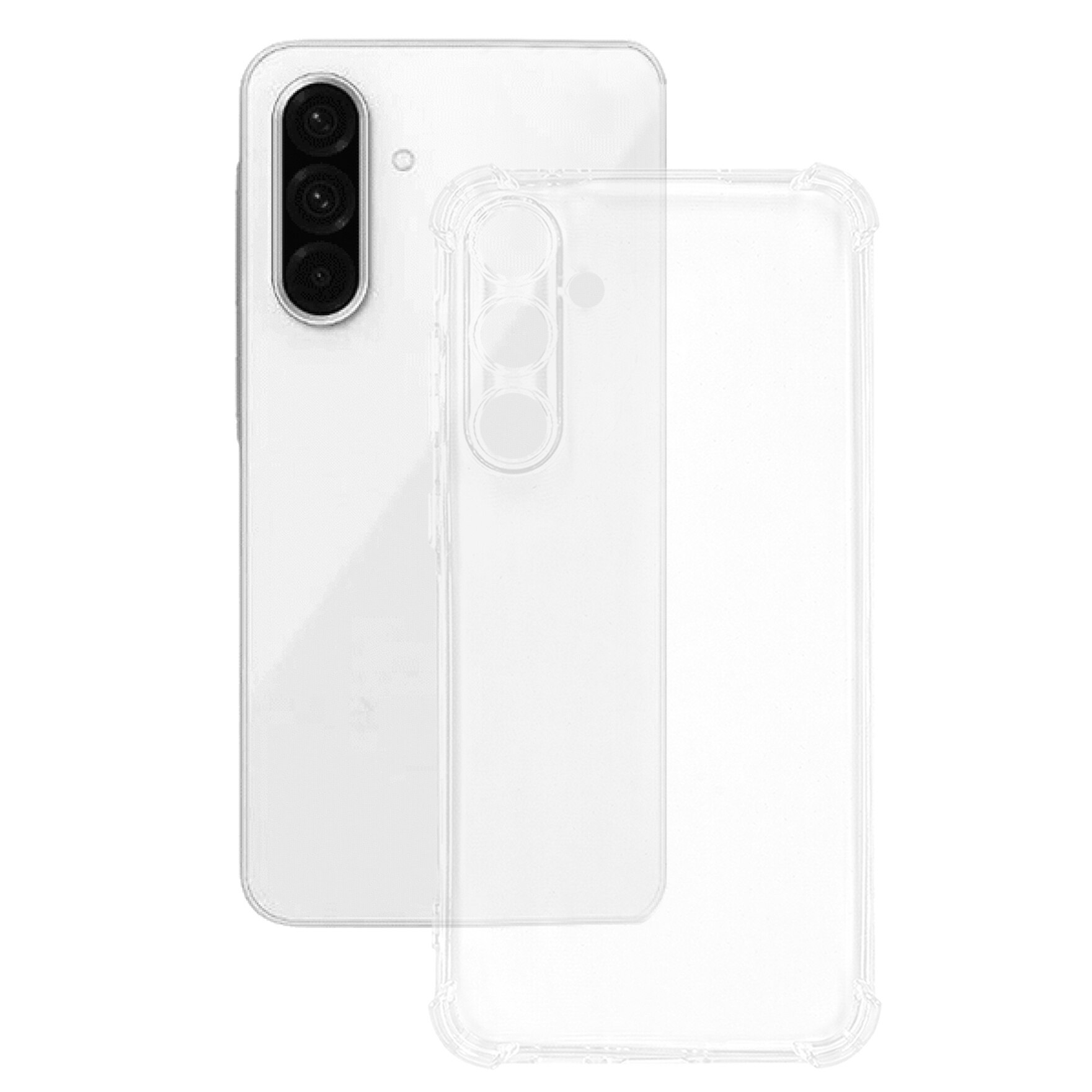 Husa Antishock SILKASE pentru Samsung A26, protectie camera, silicon transparent
