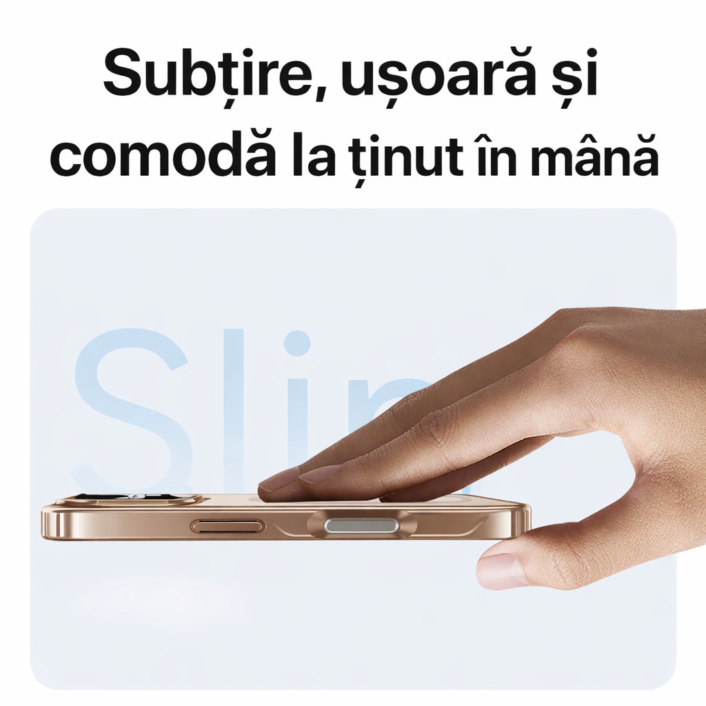 Husa de Protectie Bervolo® MagSafe, Compatibila cu iPhone 16 Pro Max, Transparenta, Anti-Ingalbenire, Rezistenta la Socuri si Zgarieturi, Margini Ranforsate, Argintiu
