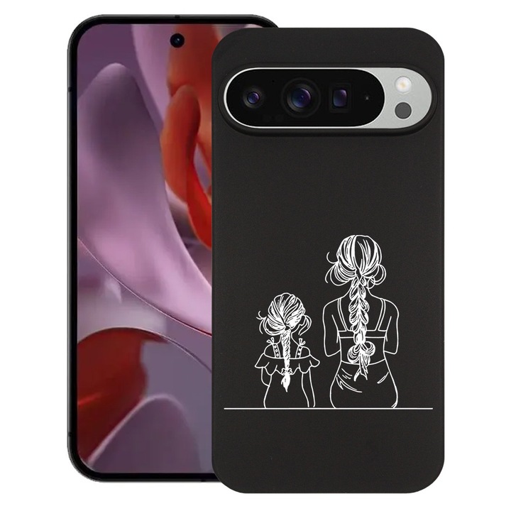 BestCase® Husa pentru Google Pixel 9 Pro XL, Mom And Daughter, Slim Silicon 0.8MM, Antisoc, Protectie camera si ecran, 1926334 B 1048